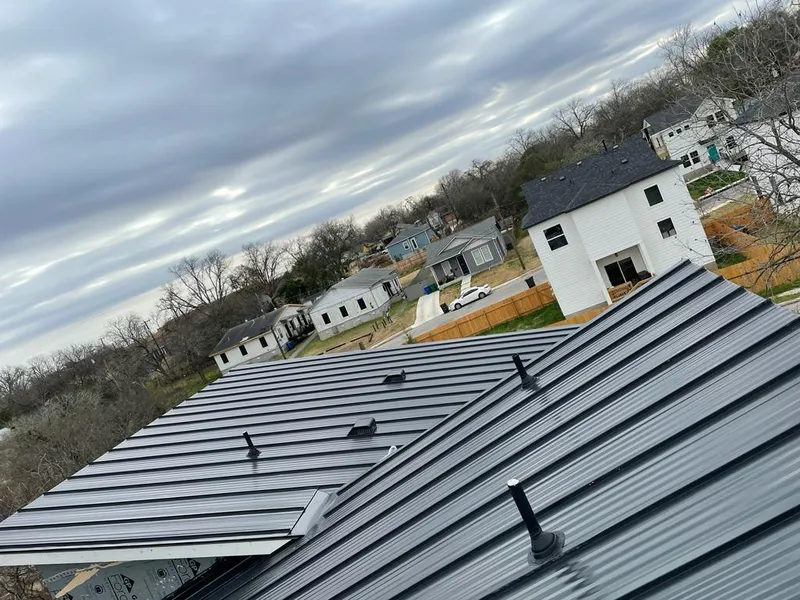 Standing seam metal roof panels with vents for Skylight Repair in Amarillo